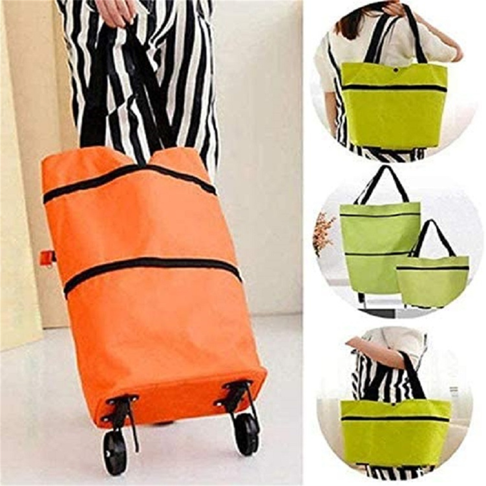 Pull Cart Fold - Pequeño carrito de compras portátil, organizador