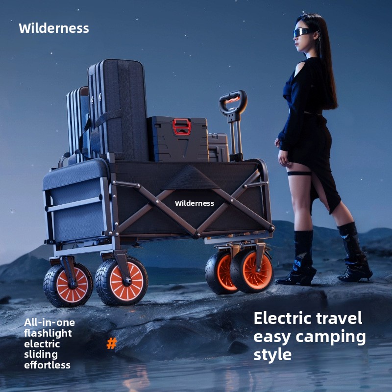Pull Cart Fold - Camper eléctrico para acampar al aire