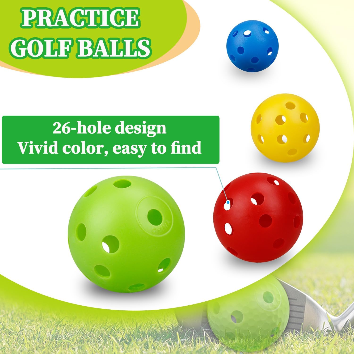 24 Uds. 42MM plástico perforad - Golf Exercise Equipment reseña y precio
